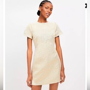 LOFT Shimmering Gold Mini Dress